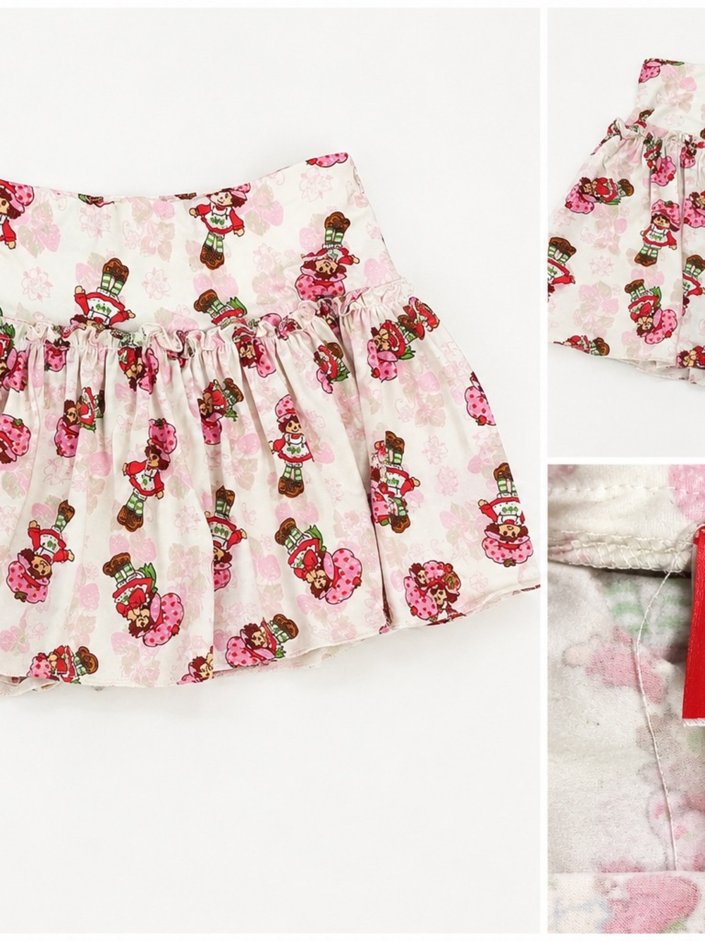 Strawberry Shortcake Ruffle Skort | Women’s Size Large | Y2K Cottagecore